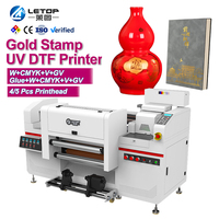 Imprimante numérique UV jet d'encre LETOP Factory 600MM pour étiquettes, machine d'impression UVDTF-DRUCKER à feuille d'or, état neuf