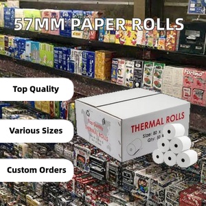 Rollo de Papel Térmico para Caja Registradora Unifon Blanco al por Mayor, 57 mm, Capa Única, 80x80 mm, Mejor Precio de Fábrica - Product Image 3