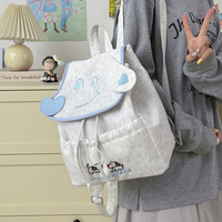 Mochilas Escolares de Moda Impermeables con Dibujos Animados Únicos, Cierre de Cremallera Antirrobo, Bolsa Casual para Niñas