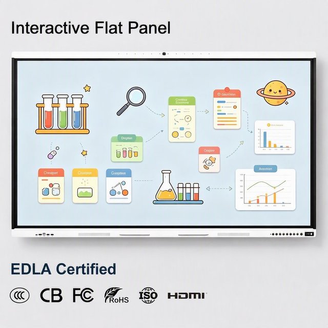 Conference Interactive Flat Panel 4K UHD Multi Touch Smart Interactive Whiteboard Video Meeting Screen