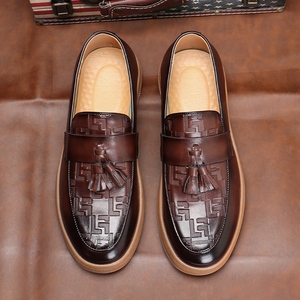 Zapatos de Vestir de Lujo para Fiesta de Bodas, Mocasines Redondos, Zapatos para Caminar, Zapatos de Vestir con Parte Superior de Cuero PU - Product Image 2
