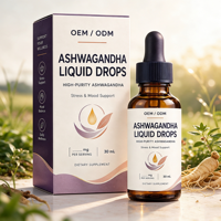 Gouttes d'Ashwagandha Personnalisées Certifiées GMP Intertek Sans Alcool Fabricant de Teintures Herbales Marque Privée