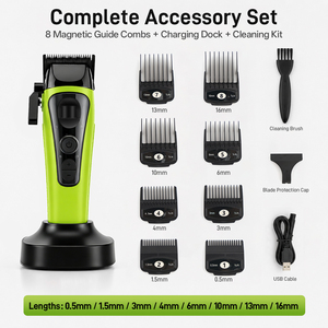 <span class=keywords><strong>Cortadora</strong></span> <span class=keywords><strong>de</strong></span> Pelo Profesional con Logotipo Personalizado, 8000 RPM, 4500 mAh, con Cuchilla <span class=keywords><strong>de</strong></span> Cerámica DLC, Tecnología <span class=keywords><strong>de</strong></span> Rotor Externo sin Escobillas, Base <span class=keywords><strong>de</strong></span> Carga - Product Image 6