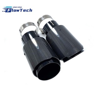 Universal <b>Car</b> Exhaust Muffler Tip Black Matte Carbon Fiber Straight Edge Design for Vehicle Modification Decoration - Product Image 4