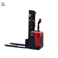 Gerbeur semi-électrique robuste de type 3300 mm de hauteur, capacité de 1500 kg, gerbeur électrique pour palettes