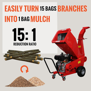 Broyeur <span class=keywords><strong>de</strong></span> branches mobile diesel pour vergers <span class=keywords><strong>de</strong></span> petite et moyenne taille, décharge rapide, 15 CV, moteur 4 temps, roulements robustes, certifié CE - Product Image 5