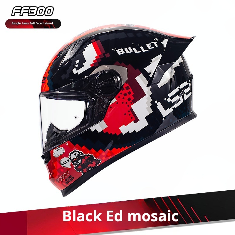 LS2 FF300 Full Face Anti-Fog Dual Visor Motocross Helmet M Spoiler