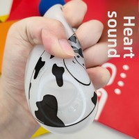 Bouteille de lait en plastique anti-stress à imprimé vache, jouet à presser, série de tasses mignonnes à décompresser, 4 modèles, tasse à paille unisexe pour jeunes et adultes