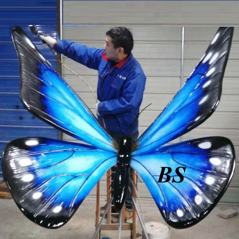 hot sale customized cast iron large butterfly statue outdoor sculpture