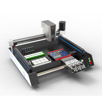 Machine de placement SMT de bureau haute précision V5 PRO, triple vision, double tête, 0,05 mm, 36 alimentateurs, changeur de buses automatique, assemblage LED