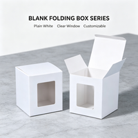 Boîte en carton blanc de qualité alimentaire avec fenêtre transparente, boîte à gâteau pliable pour l'emballage de desserts de boulangerie, vente en gros