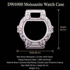 <span class=keywords><strong>Reloj</strong></span> DW-6900 Estilo Armadura con Incrustaciones de Diamantes VVS Moissanite, Caja de Latón Chapada en Oro, <span class=keywords><strong>Reloj</strong></span> <span class=keywords><strong>G</strong></span>-<span class=keywords><strong>Shock</strong></span> con Incrustaciones Completas de Diamantes para <span class=keywords><strong>Hombre</strong></span>, de Lujo - Product Image 2