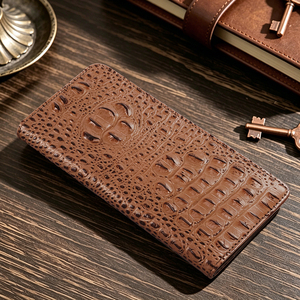 Funda Magnética Clásica de Cuero Genuino con Tapa Abatible, Protectora y Resistente a Golpes para <span class=keywords><strong>Samsung</strong></span> Galaxy S26 Ultra S25 S24 S23 Plus - Product Image 1