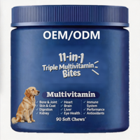Suplemento Masticable Multivitamínico 11 en 1 para Perros, Apoyo para Articulaciones, Corazón e Inmunidad, Antioxidantes, Mejora del Rendimiento, Alto Contenido Proteico