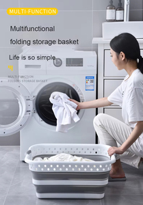 Cesta de lavandería plegable de gran capacidad Nuevo diseño Estilo emergente que ahorra espacio para el hogar/al aire libre Ideal para niños Adultos <span class=keywords><strong>Ropa</strong></span> <span class=keywords><strong>sucia</strong></span> - Product Image 3