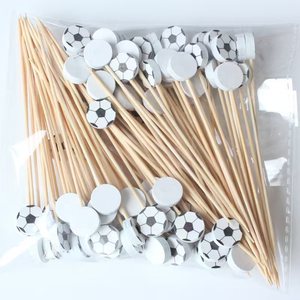 Palillos Decorativos para Cócteles <span class=keywords><strong>con</strong></span> Diseño de Balón de Fútbol para Fiestas y Eventos - Product Image 3