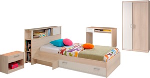 Ensemble de meubles en bois pour chambre d'enfant sur mesure en gros <span class=keywords><strong>avec</strong></span> armoire, <span class=keywords><strong>lit</strong></span>, étagère, table de chevet et <span class=keywords><strong>bureau</strong></span> - Product Image 2
