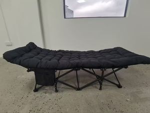 WLIVE Lit de camping moderne en acier 1200D à double couche Oxford pour adultes, lit portable avec matelas, lit pliant d'extérieur avec sac de transport - Product Image 3