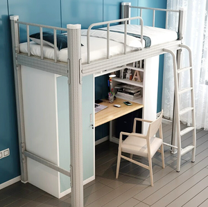 Letto a Soppalco Rosa con Scale, Libreria e Armadio per Camera da Letto di Ragazze, Vendita all'Ingrosso di Fabbrica - Product Image 3