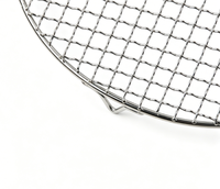 Grille de refroidissement en acier inoxydable pour barbecue, grille de cuisson vapeur, grille ronde pour camping et extérieur avec pieds