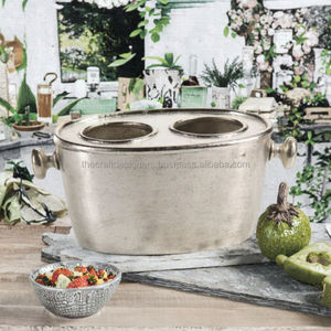 ถังน้ำแข็งอะลูมิเนียมอัลลอยด์ทรงสี่เหลี่ยมขนาด 3 ลิตร สำหรับงานปาร์ตี้ งานเทศกาล หรือใช้ในบาร์ ดีไซน์หรูหราทันสมัยสไตล์วินเทจ ขายดี - Product Image 3