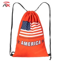 Sac à dos à cordon personnalisé avec logo de football, drapeau et carte de l'Haïti pour événements sportifs