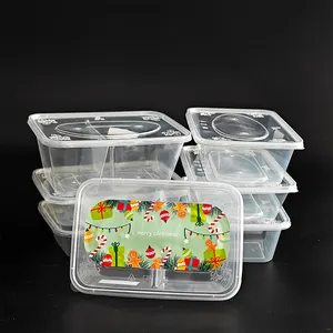 17oz 22oz 24oz 25oz 28oz 32oz 35oz 38oz 40oz 50oz caixas de plástico transparente para embalagem de alimentos recipientes descartáveis para comida para viagem