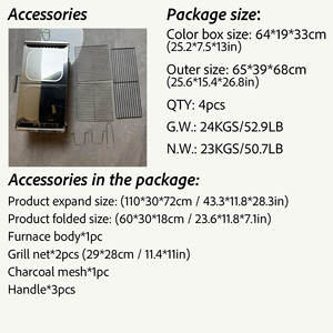 <span class=keywords><strong>Barbecue</strong></span> <span class=keywords><strong>a</strong></span> Carbone Pieghevole <span class=keywords><strong>a</strong></span> Doppia Ala in Acciaio Inossidabile, Portatile e Resistente, Stile Valigia, per Campeggio e Picnic all'Aperto, Versatile e ad Alte Prestazioni - Product Image 6
