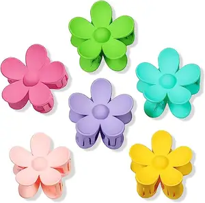 6PCS Flower Hair Claw Clips Matte Flora Haars pange Rutsch feste Strong Hold Jaw Clamps Big Claws Zubehör für Frauen und Mädchen