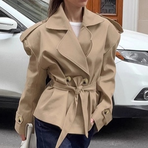 Gabardina Casual de Moda Otoñal para Mujer, Nueva Colección, con Cintura Ajustable - Product Image 1