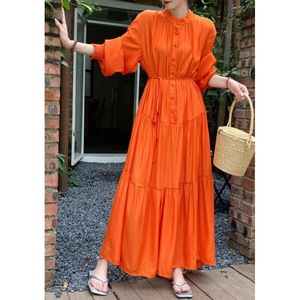 Robes longues à manches longues pour femmes, coupe ample, grande taille, nouvelle arrivée, avec ceinture, tendance - Product Image 5