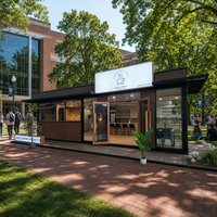 Maison conteneur modulaire pour café, personnalisée, 40 pieds High Cube, pour la restauration de rue et les centres de villégiature