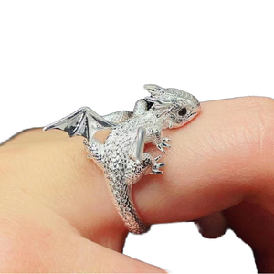 Anillo Ajustable 3D Estéreo de Dragón Bebé, Estilo Retro Punk Gótico, Joyería de Moda, Regalo para Hombres y Mujeres, Venta al por Mayor - Product Image 1