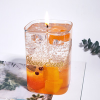 Dropshipping Shopify Bougie à jus Boisson créative Cadeau parfumé Aromathérapie Souvenir Bougie parfumée à la gelée transparente