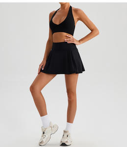 Mujer Ropa deportiva Gimnasio <span class=keywords><strong>2</strong></span> piezas Sujetador deportivo Tenis Faldas Conjuntos para mujer Ropa de yoga Trajes Pickleball Ropa de tenis - Product Image 3