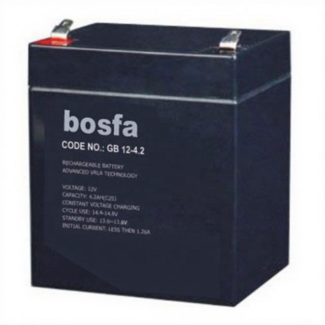 Bosfa Lead Acid Battery 12V 4.2Ah/GB12-4.2 Sealed Rechargeable VRLA Maintenance-Free for UPS and Power Tools Backup