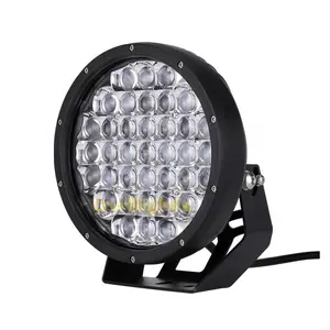 Lampu kerja LED Offroad bulat 9 inci 370W, untuk truk traktor Forklift lampu berkendara Spot Off road otomatis