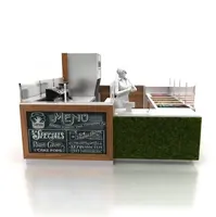 3Dデザインコーヒーショップカウンターディスプレイキャビネットカフェバー家具装飾コーヒーショップカウンターインテリアデザイン
