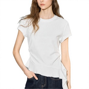 ZZH YF2491 2026 New Women's Printed Short Sleeved T-<b>Shirt</b> Casual Summer Fashion Top Rainbow/Dot Patterns Denim/Canvas <b>Y2K</b> Style - Product Image 1