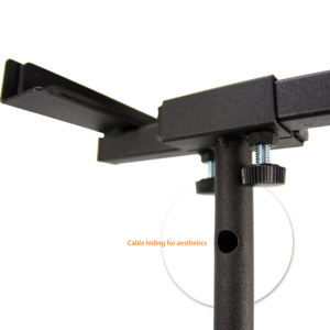 Soportes de Altavoz Ajustables en Altura de Alta Gama BS-310B-1 con Base, Rango de Altura de 72-124 cm, Capacidad de 8 kg, Construcción de Metal y Espuma - Product Image 6