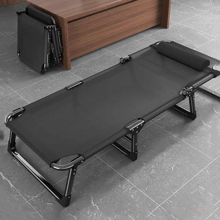 Image showcasing Modern Design Foldable Metal Camping Bed for Bedroom Hotel School ...