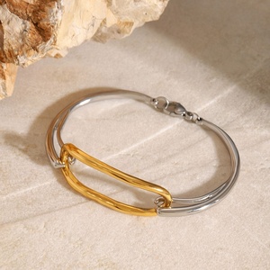 Joyería Personalizada, Superventas, Resistente al Agua y al Deslustre, Brazalete de Acero Inoxidable Chapado en Oro de 18K - Product Image 5