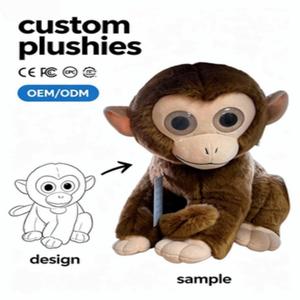 Adorables Peluches <span class=keywords><strong>de</strong></span> Mono <span class=keywords><strong>de</strong></span> 20cm/30cm con Corazón, Lindos Peluches <span class=keywords><strong>de</strong></span> Mono, Regalos para el Día <span class=keywords><strong>de</strong></span> San Valentín y Navidad - Product Image 1
