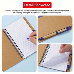 Customized Printed <b>A5</b> B6 Note Book Lined Grid Spiral Memo <b>Notepad</b> Pocket Diary with Pen - Product Image 4