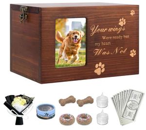 El yapımı Modern Pet anıt <span class=keywords><strong>Urn</strong></span> ahşap cenaze kremasyon sake sake kutusu fotoğraf çerçevesi kedi köpek külleri hatırlama hediye çekmeceler - Product Image 4