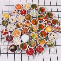 Jouets alimentaires de cuisine en acrylique créatifs, bol de simulation de nouilles, porte-clés pendentif, accessoires alimentaires délicieux