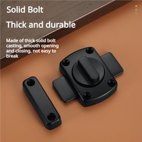 Porte coulissante rotative serrure épaisse salle de bain en alliage de zinc ouverture et fermeture boulon de porte boucle antivol fixe