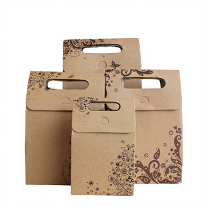 Bolsas de Regalo de Papel Kraft de Lujo Ecológicas al por Mayor para Bodas, Eventos Navideños, con Logotipo Personalizado en Relieve, Cinta de Supermercado - Product Image 3