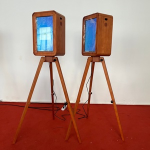 Photomaton vintage en chêne double face, véritable photomaton instantané vintage DSLR <span class=keywords><strong>pour</strong></span> <span class=keywords><strong>mariage</strong></span>, en bois, avec imprimante et appareil <span class=keywords><strong>photo</strong></span> - Product Image 3