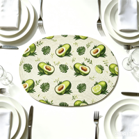 Set de table classique en PVC tissé irrégulier imprimé fruits TUOTU PP001 30x45cm pour hôtels, résistant à la chaleur, écologique, facile à utiliser